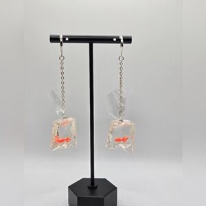 Goldfish In A Bag Earrings